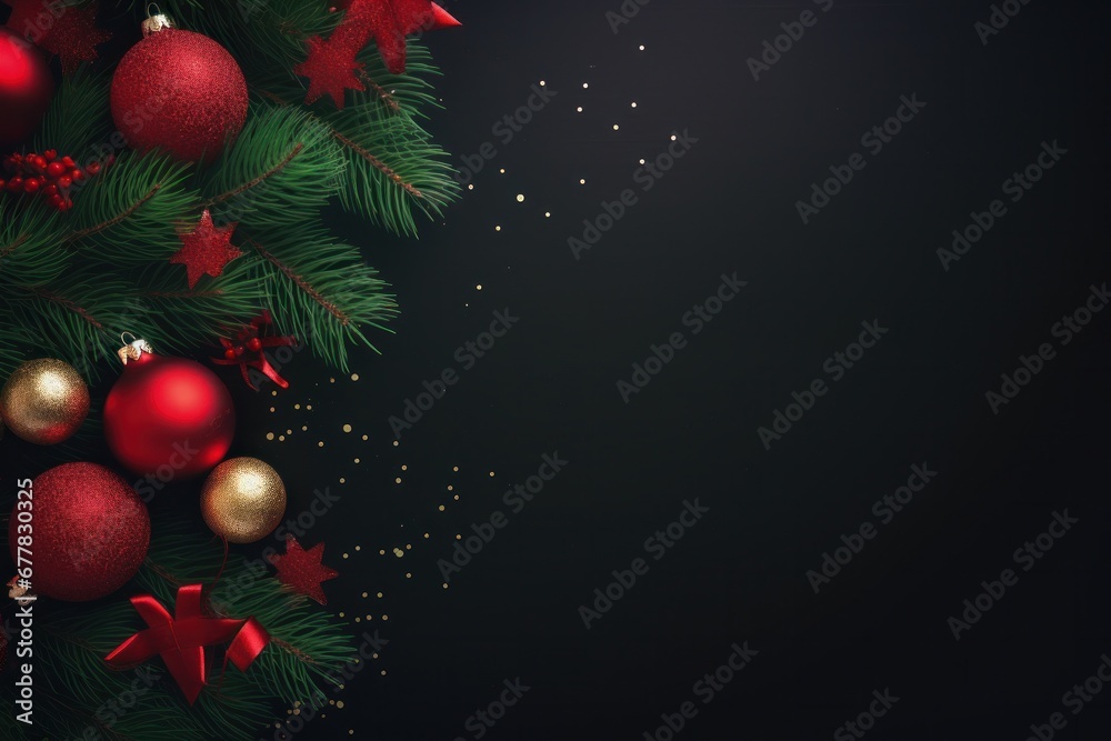 christmas greeting poster with copy space for text