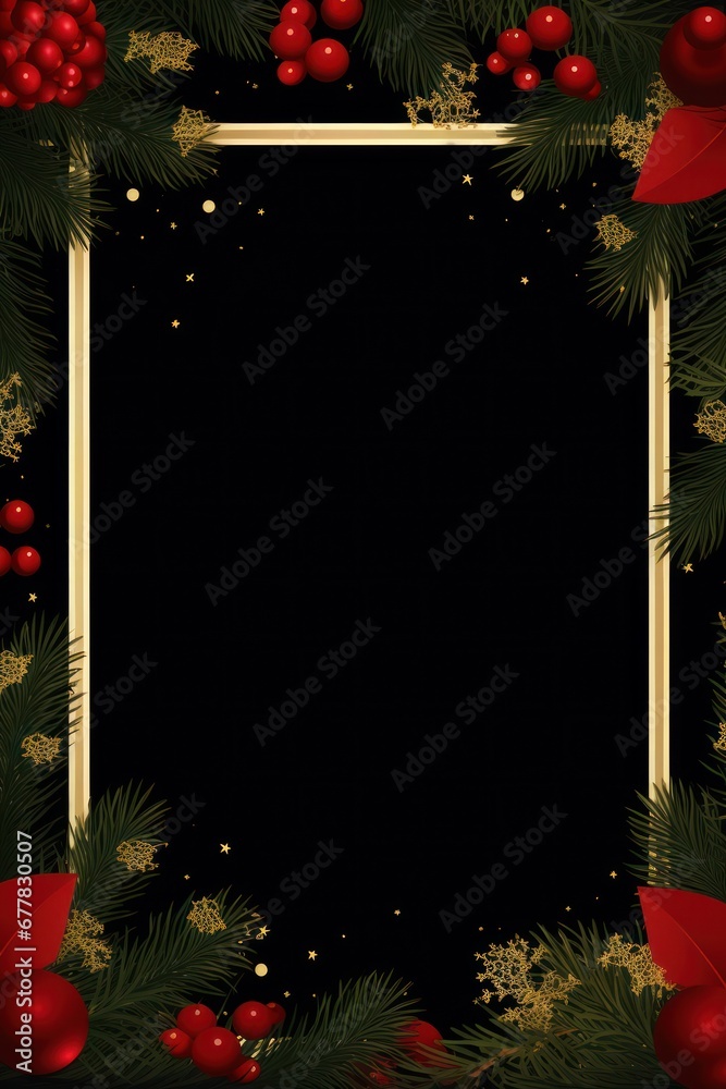 christmas greeting poster with copy space for text