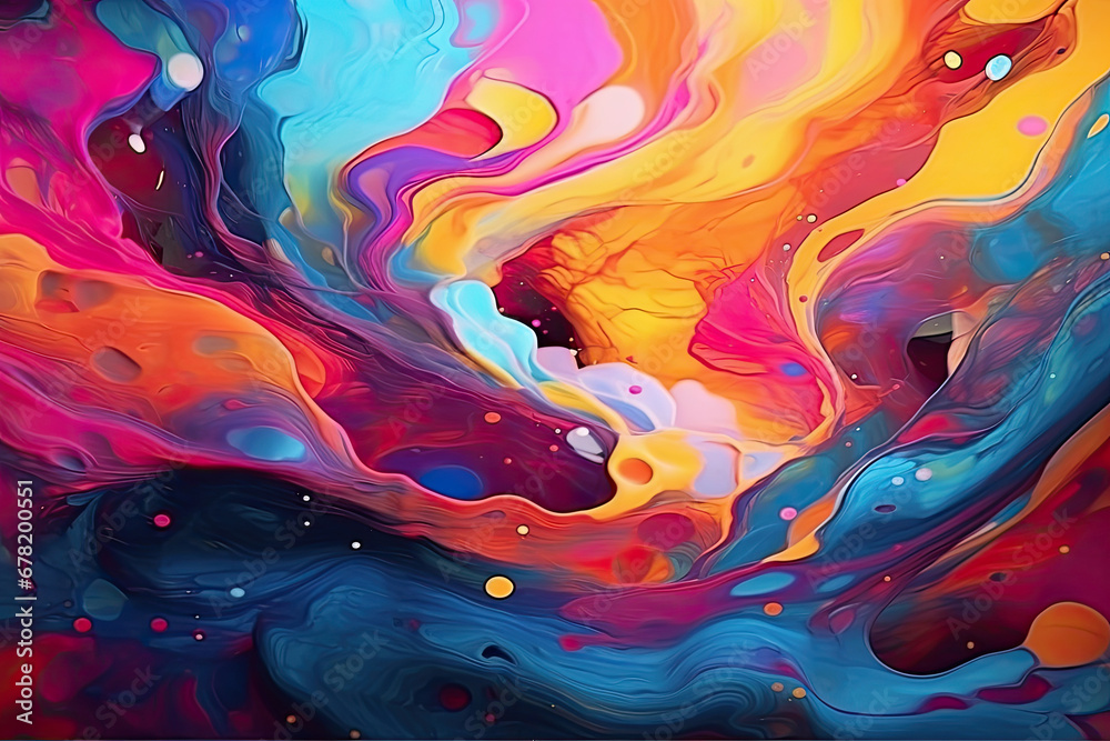 abstract watercolor background, Abstract painting with vibrant colors . Fantasy concept , Illustration painting.