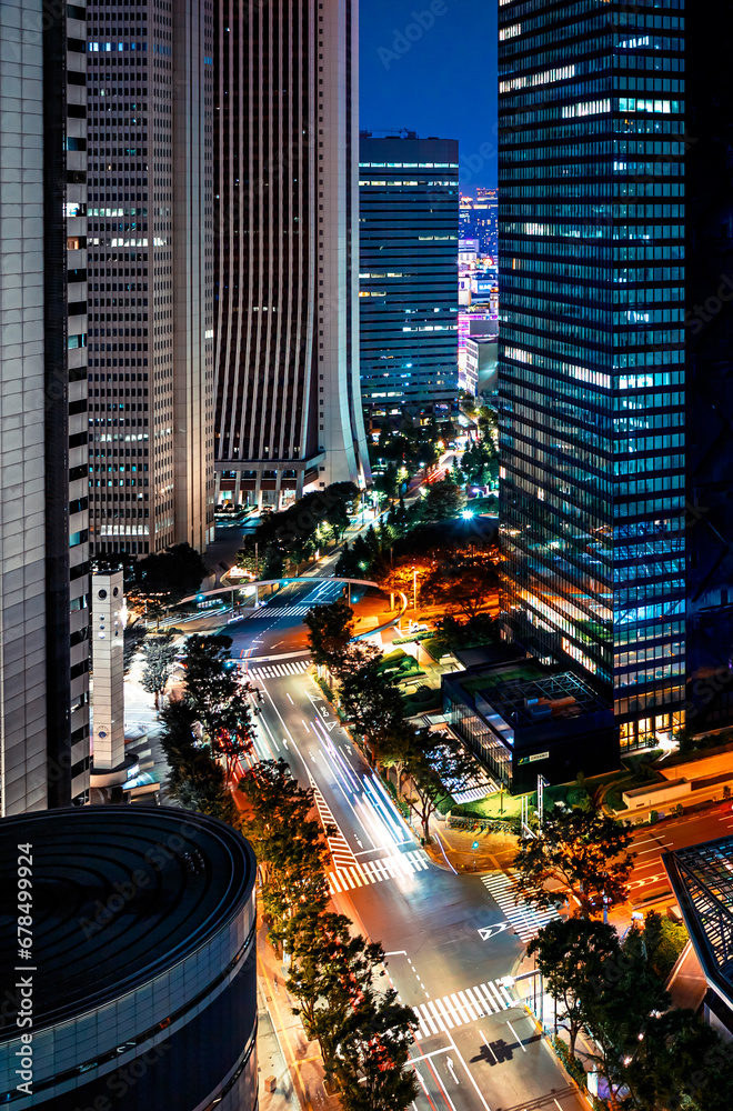 Skyscrapers in the cityscape of Shinjuku, Tokyo, Japan