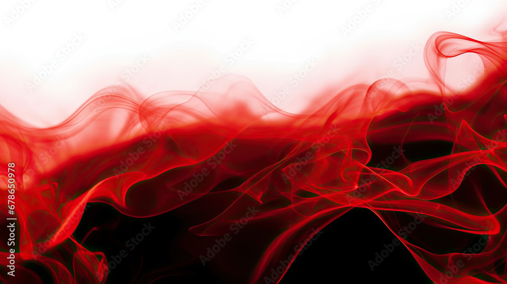 red smoke flames on white background