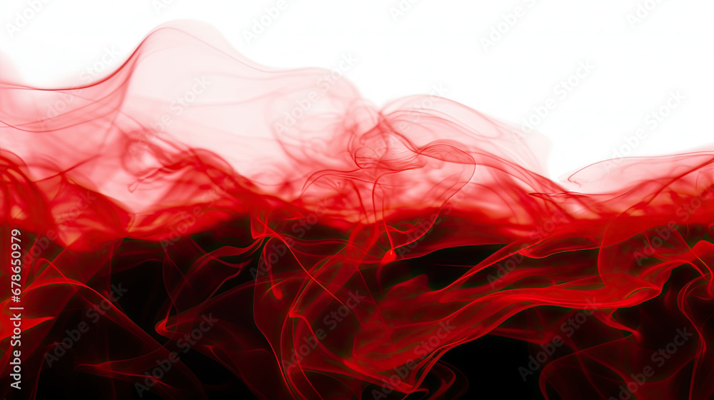 red smoke flames on white background