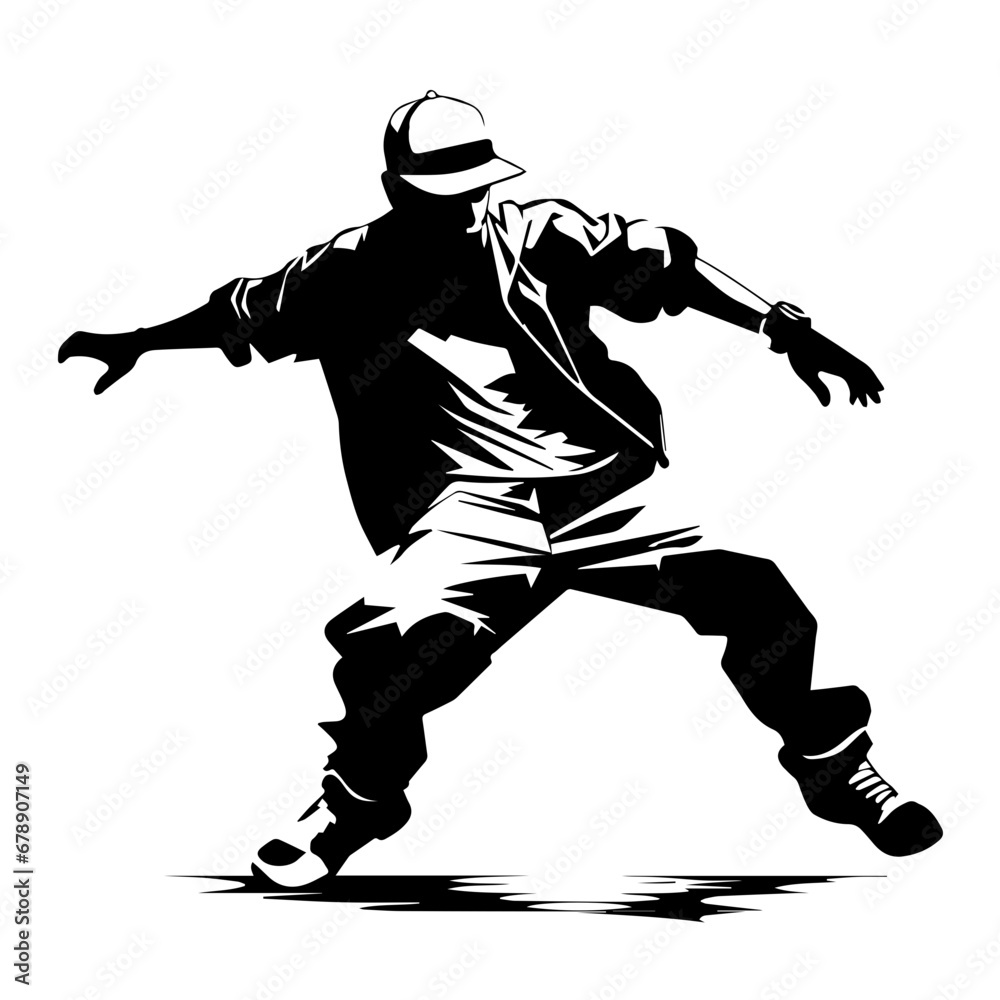 Breakdancing Vector Logo Art