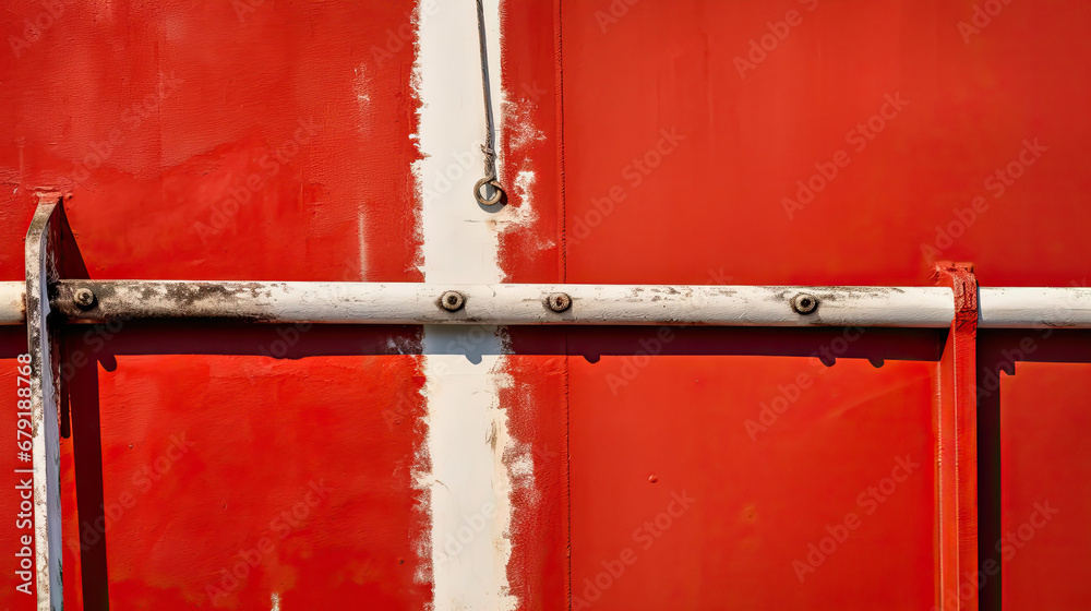 red and white wall