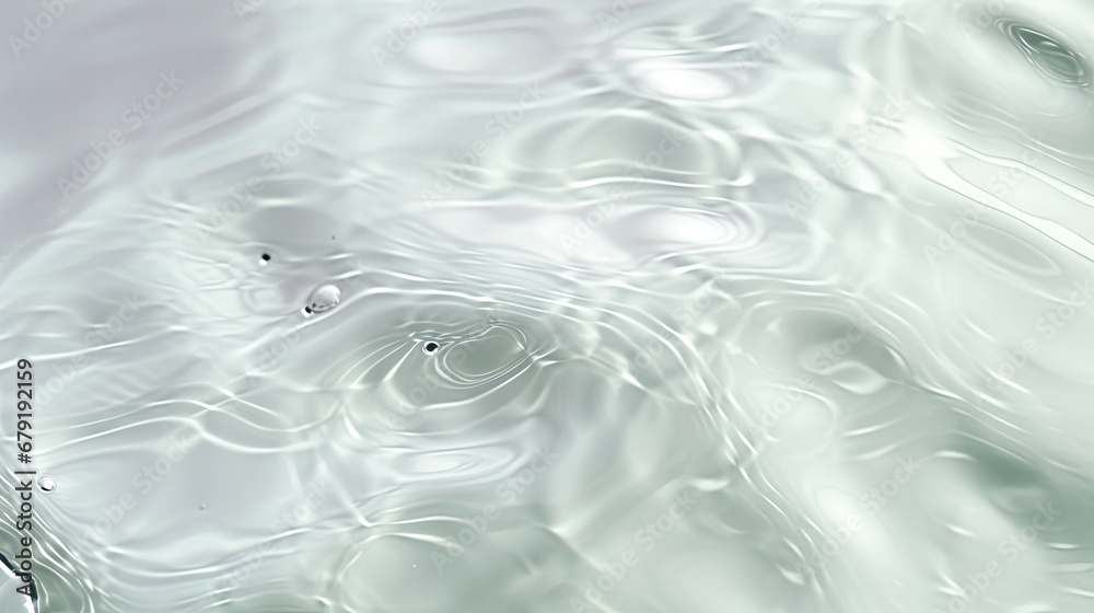 drops of water on the surface, Transparent  gray liquid colored clear water surface texture with ripples, splashes and bubbles. Abstract nature background Water waves in sunlight with copy space ,