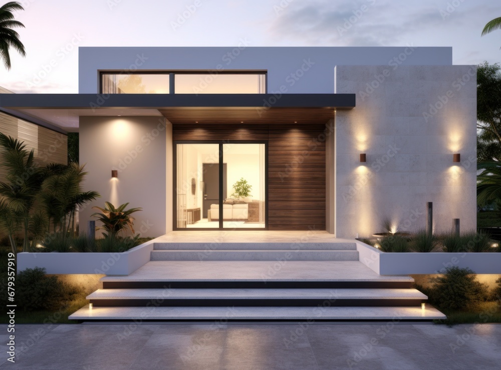 modern house front facade