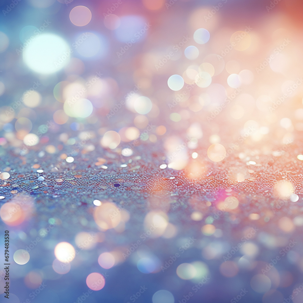 Abstract glitter lights background blurred bokeh