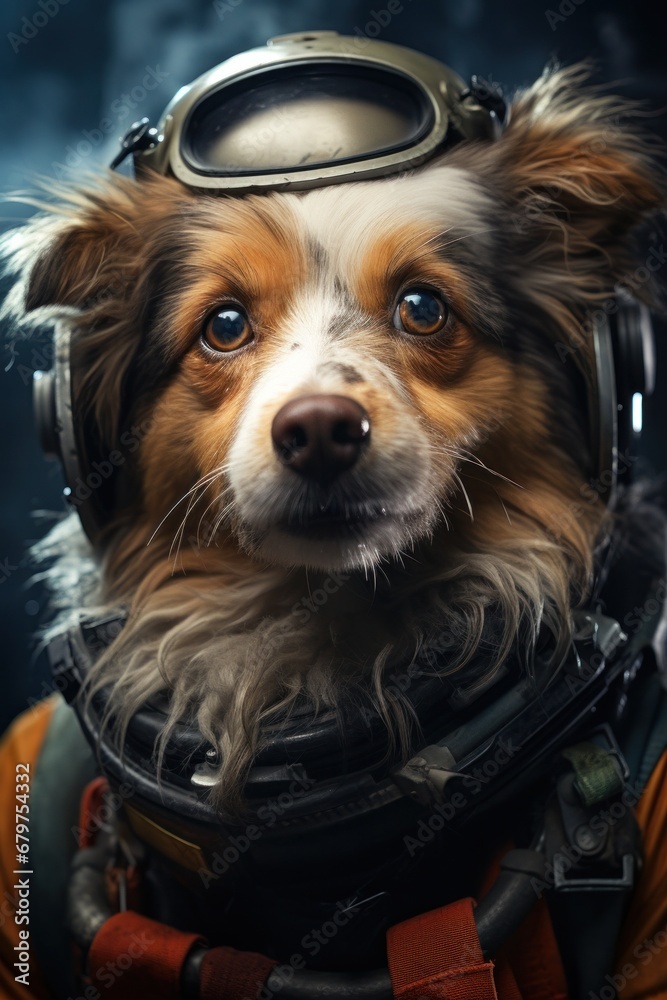 astronaut dog in space