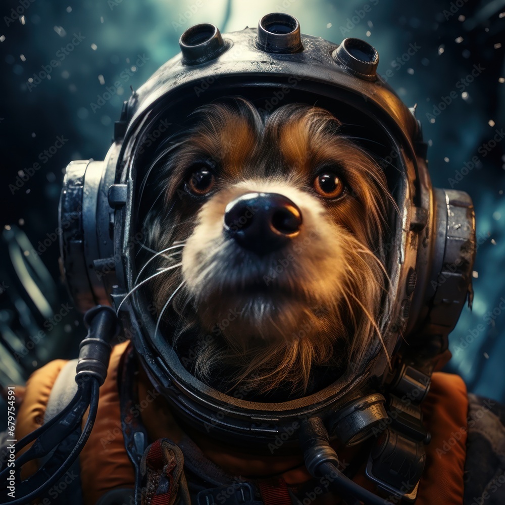 astronaut dog in space