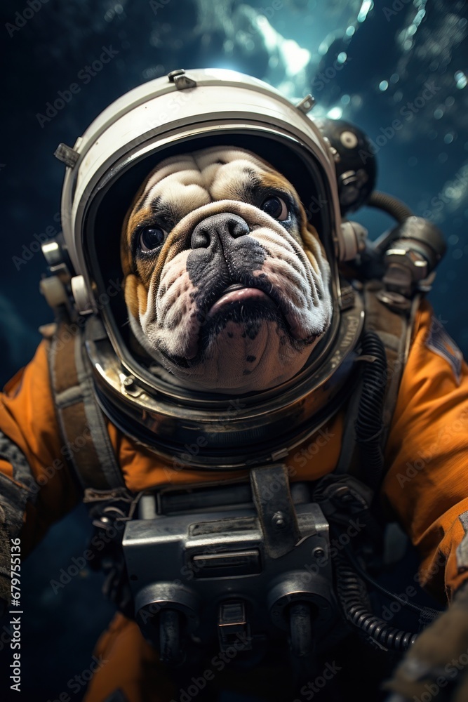 astronaut dog in space