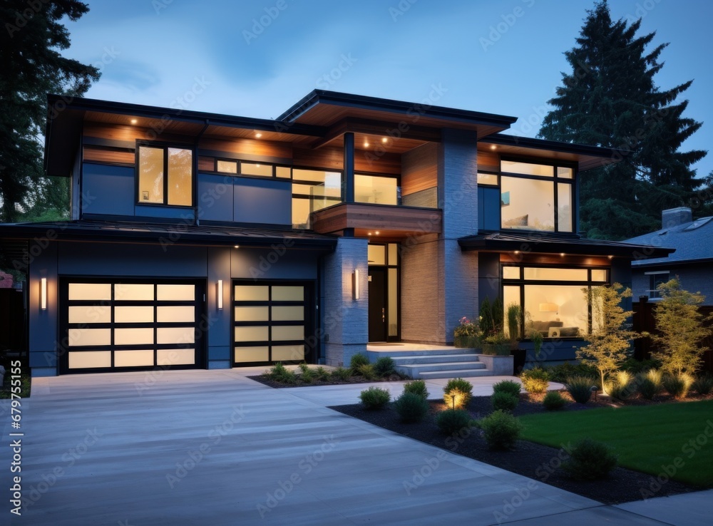 modern front exterior house.