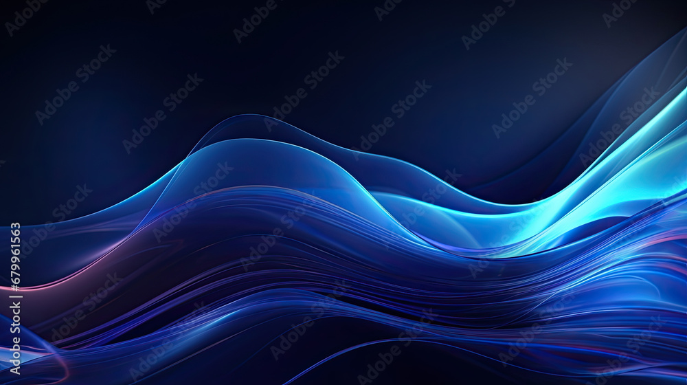 Digital blue purple particles wave and light abstract background, abstract background with waves, 3d Neon Wave Background	 