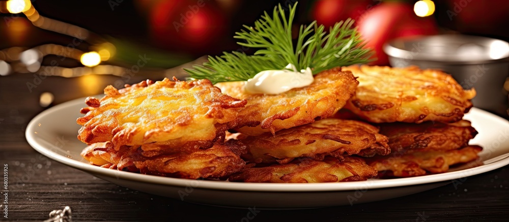 During the Christmas holiday, I enjoyed eating fried potato pancakes, known as latkes, from the bustling market in Cologne, Germany.