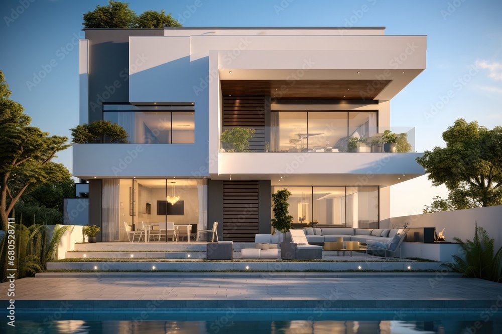 A modern home in urban, Elegant urban.