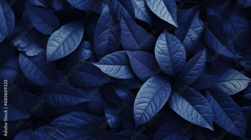 blue spring  leaves texture background 