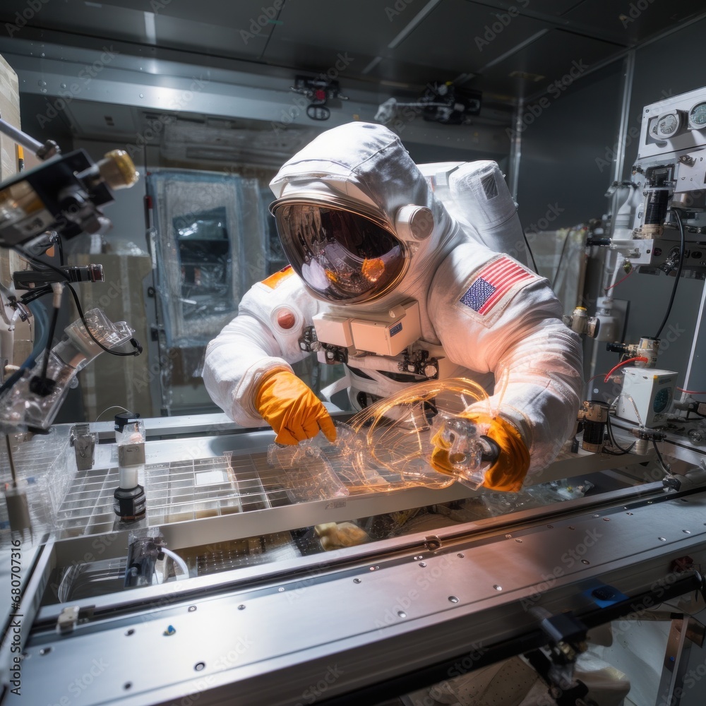 Astronaut conducting experiments in zero gravity, emphasizing the importance of research and discovery in space exploration