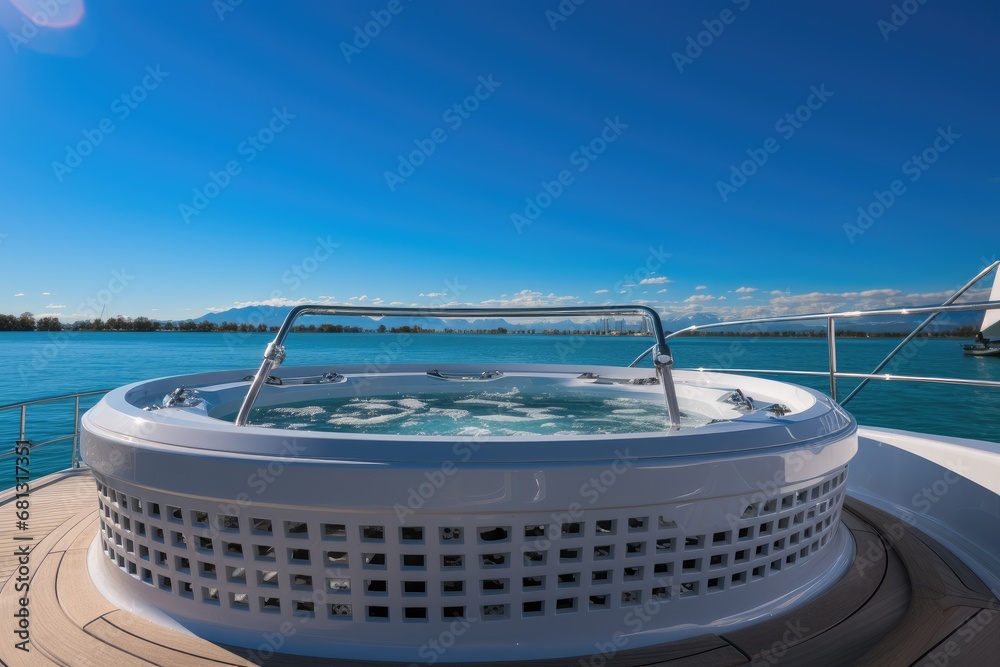 Bathtub on a luxury private yacht.