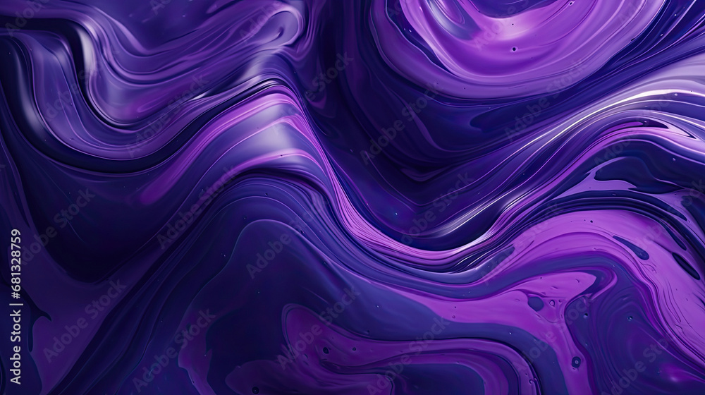 Abstract background with fluid colors in purple and black neon, purple Waves Abstract background, textured, purple marbles, Ink Liquid Modern Abstract Backdrop.