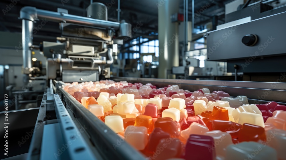 Candy industrial at a large factory.