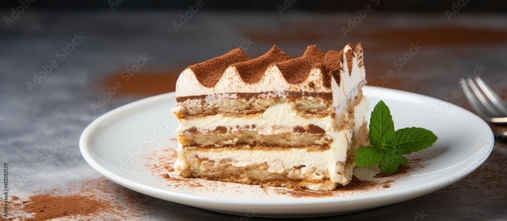 The delicious Tiramisu cake, a beloved Italian dessert, is a sweet and heavenly treat that hails from the enchanting city of Milano, Country.